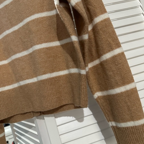 Moon & Madison Brown and White Striped Cardigan - Picture 8 of 8